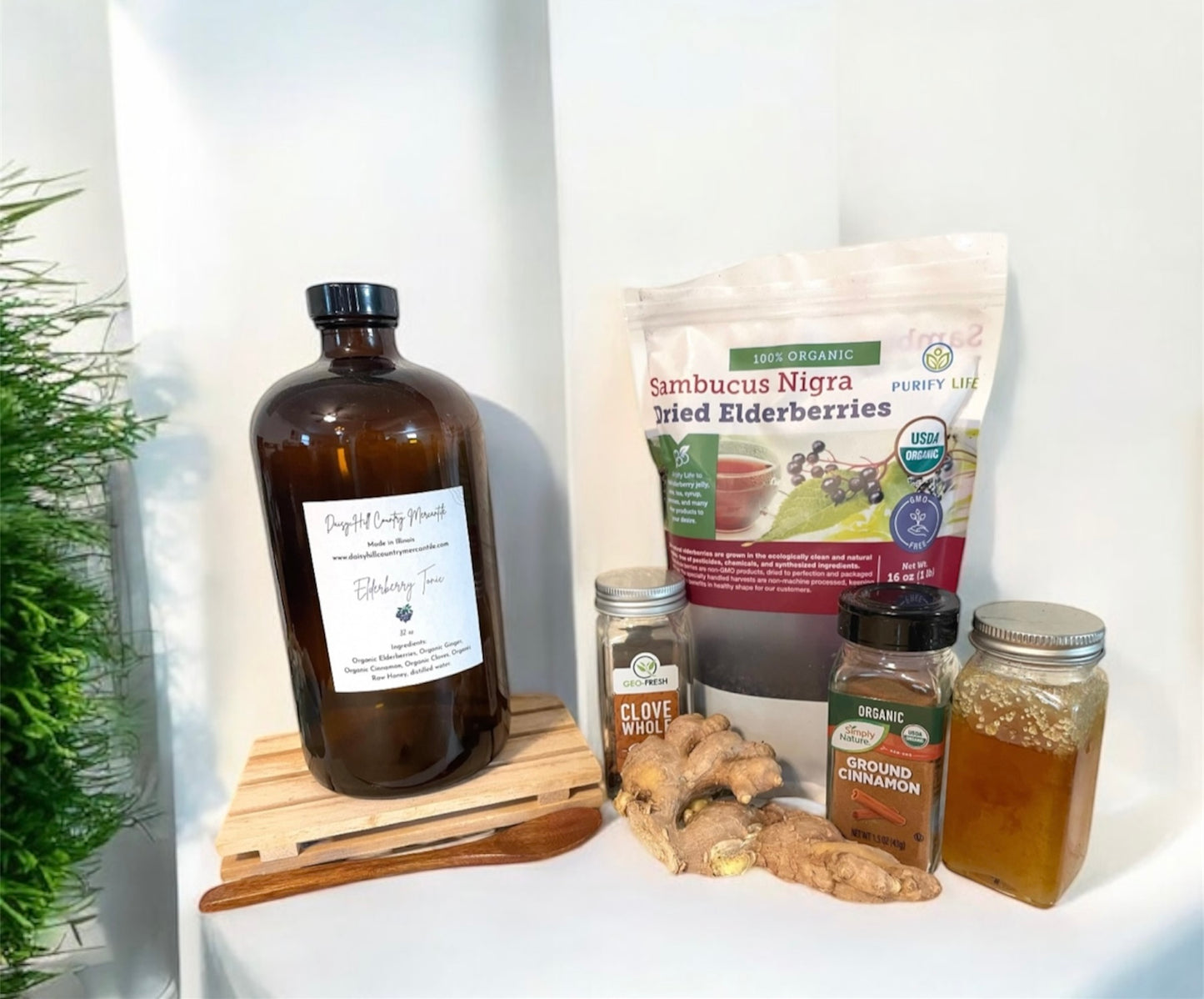 Elderberry Tonic ~ Organic Ingredients