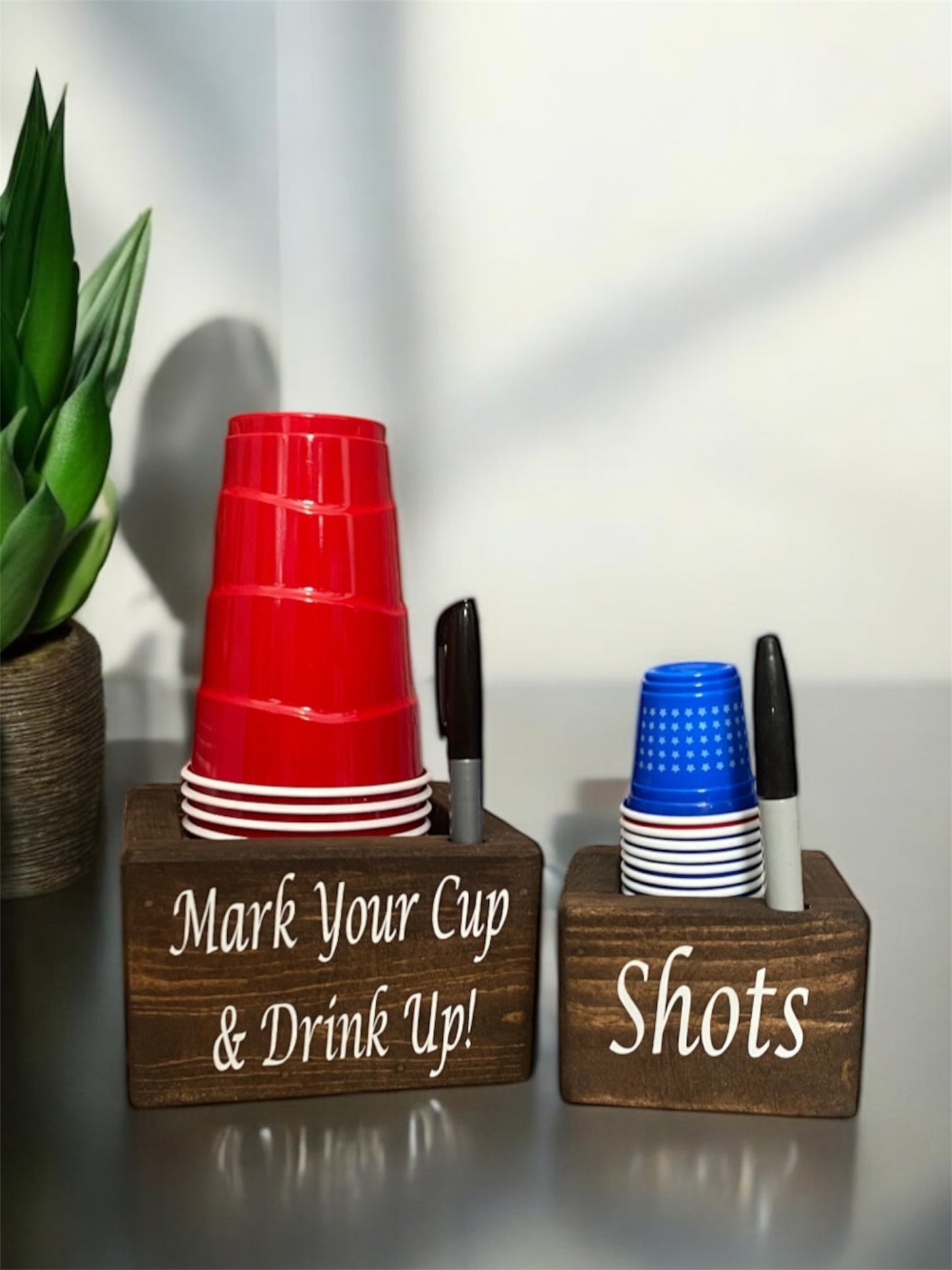 DIY Stackable Combo or Single Blank Cup Holder, Marker Holder, Barware, Wooden Cup holder, Cup Holder, Farmhouse Cup Box