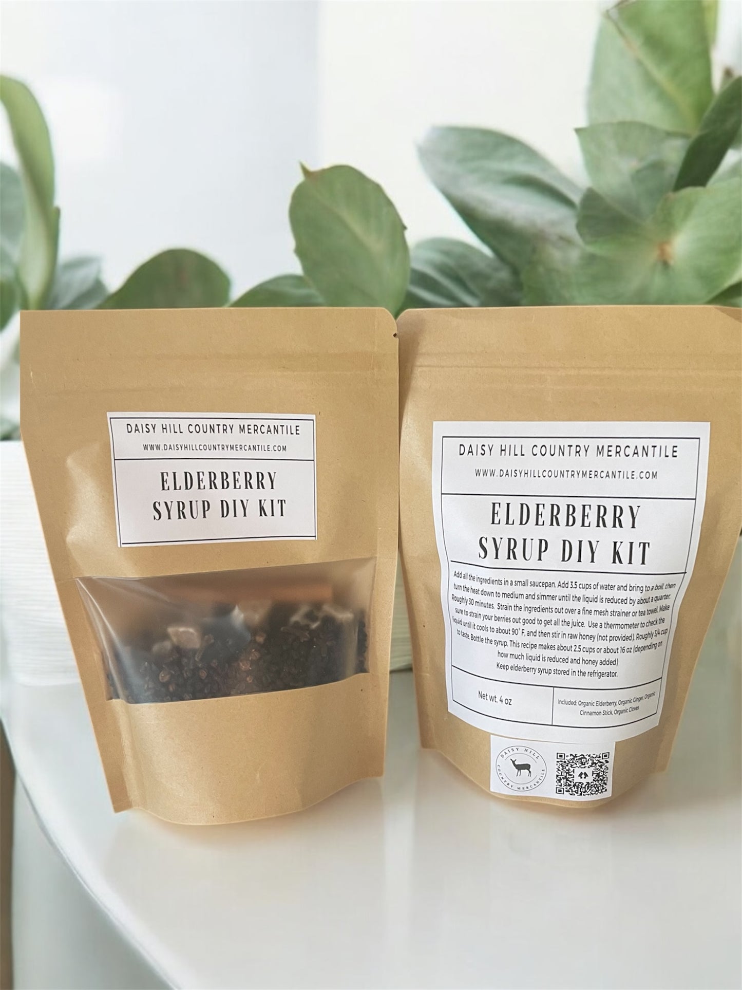 Organic Elderberry Syrup Kit ~ Dried Herbs ~ Earthly Elderberry ~ DIY Elderberry Syrup