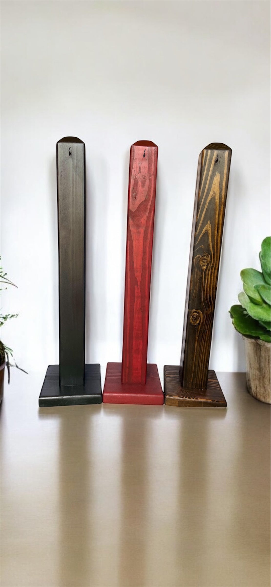 Farmhouse Stocking Holder Wood Post with hooks; Christmas Stocking Post with Hooks; Christmas Stocking Post; Rustic Christmas Decor