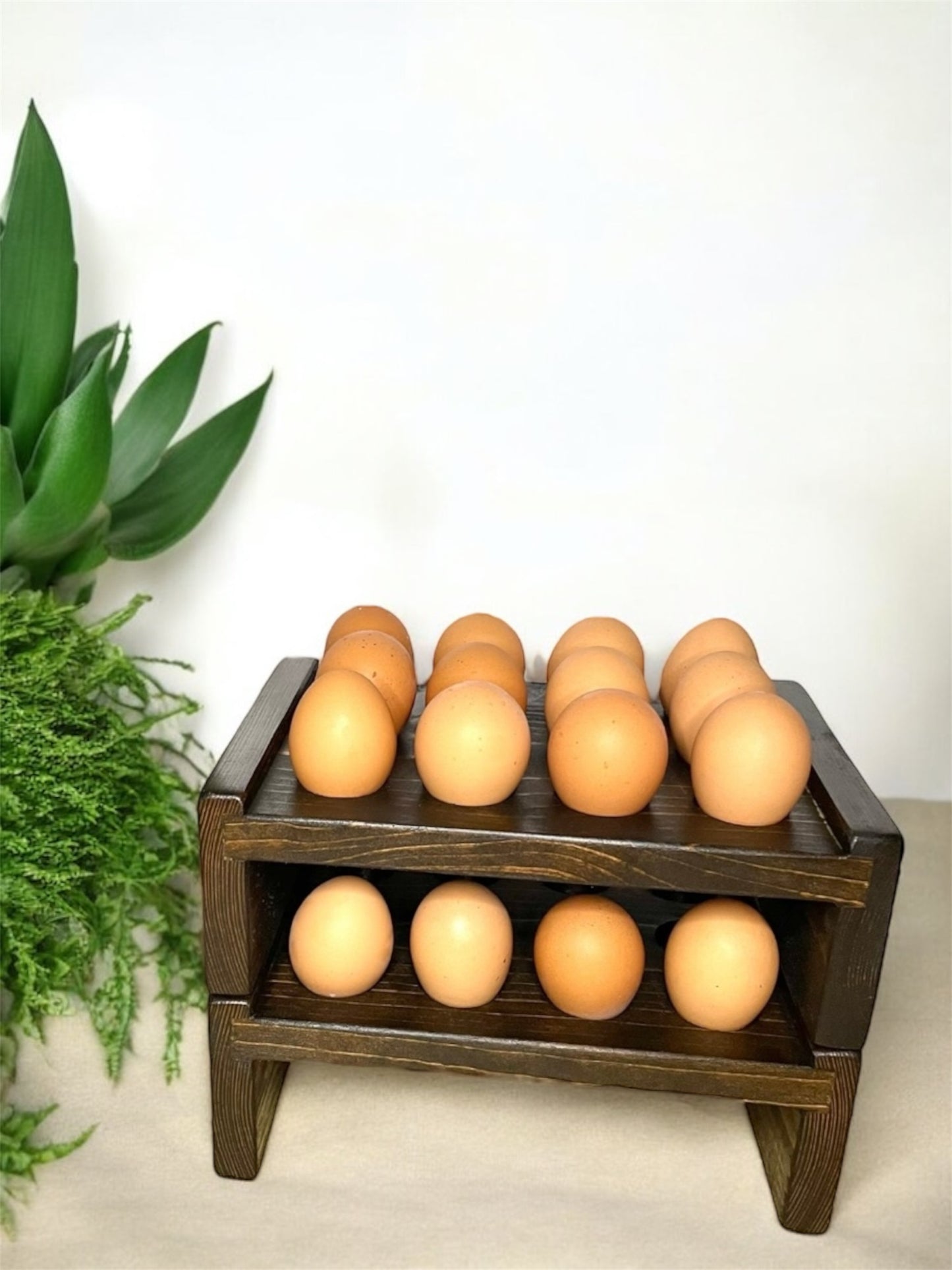 Farmhouse Stackable Wood Egg Holder l Fresh Egg Storage l Wooden Egg Holder l Wooden Egg Rack l Wood Egg Carton l Egg Tray