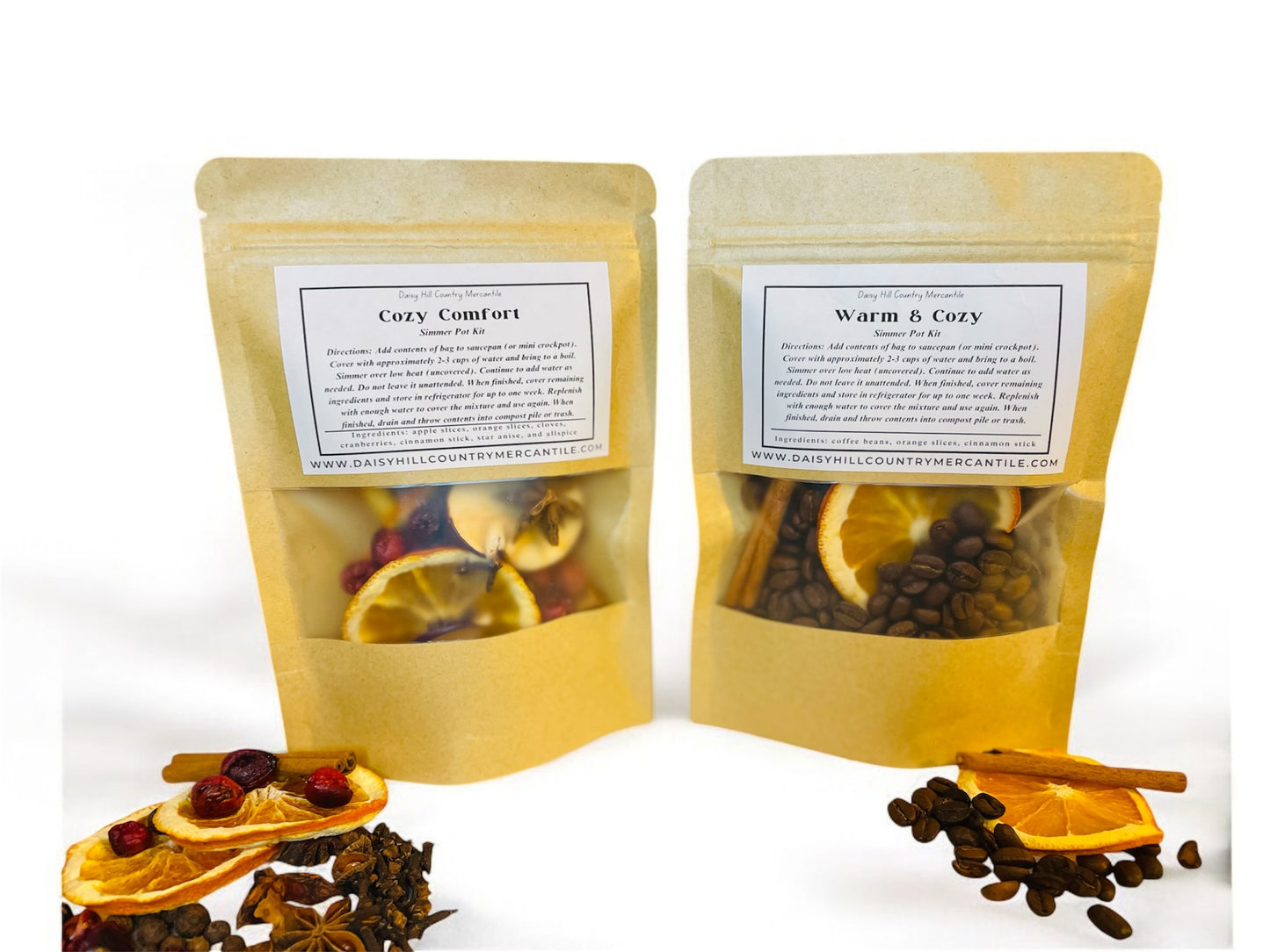 Holiday Simmer Pot Kit - Coffee Pot kit - Stovetop Potpourri – Teacher, Realtor, Client Gift -Bridal Shower Favors Gifts - Room Freshener