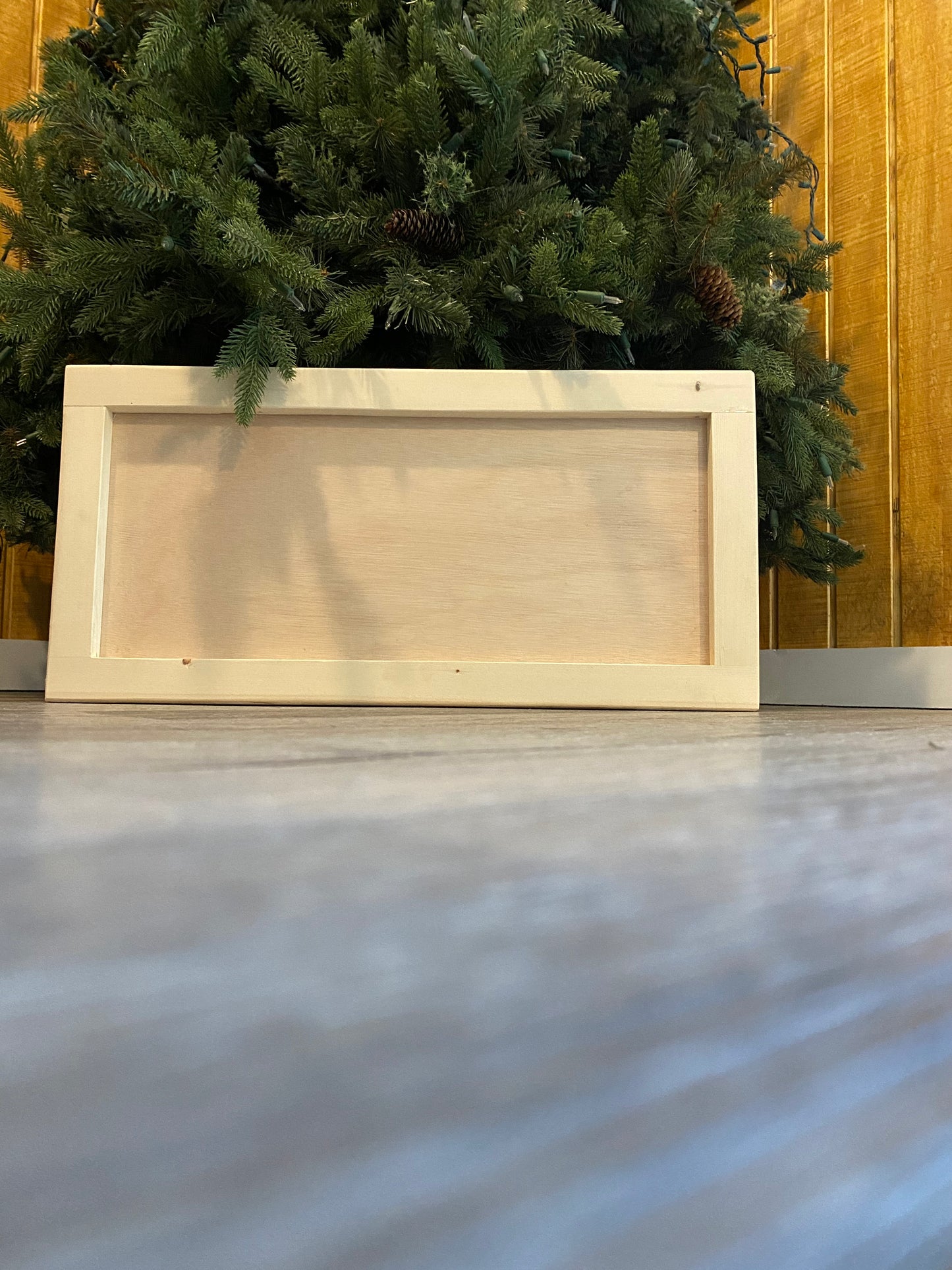 Christmas Tree Collar Holiday Box Collapsible Wood Rustic Farmhouse Decorations Xmas Skirt Custom or Personalized