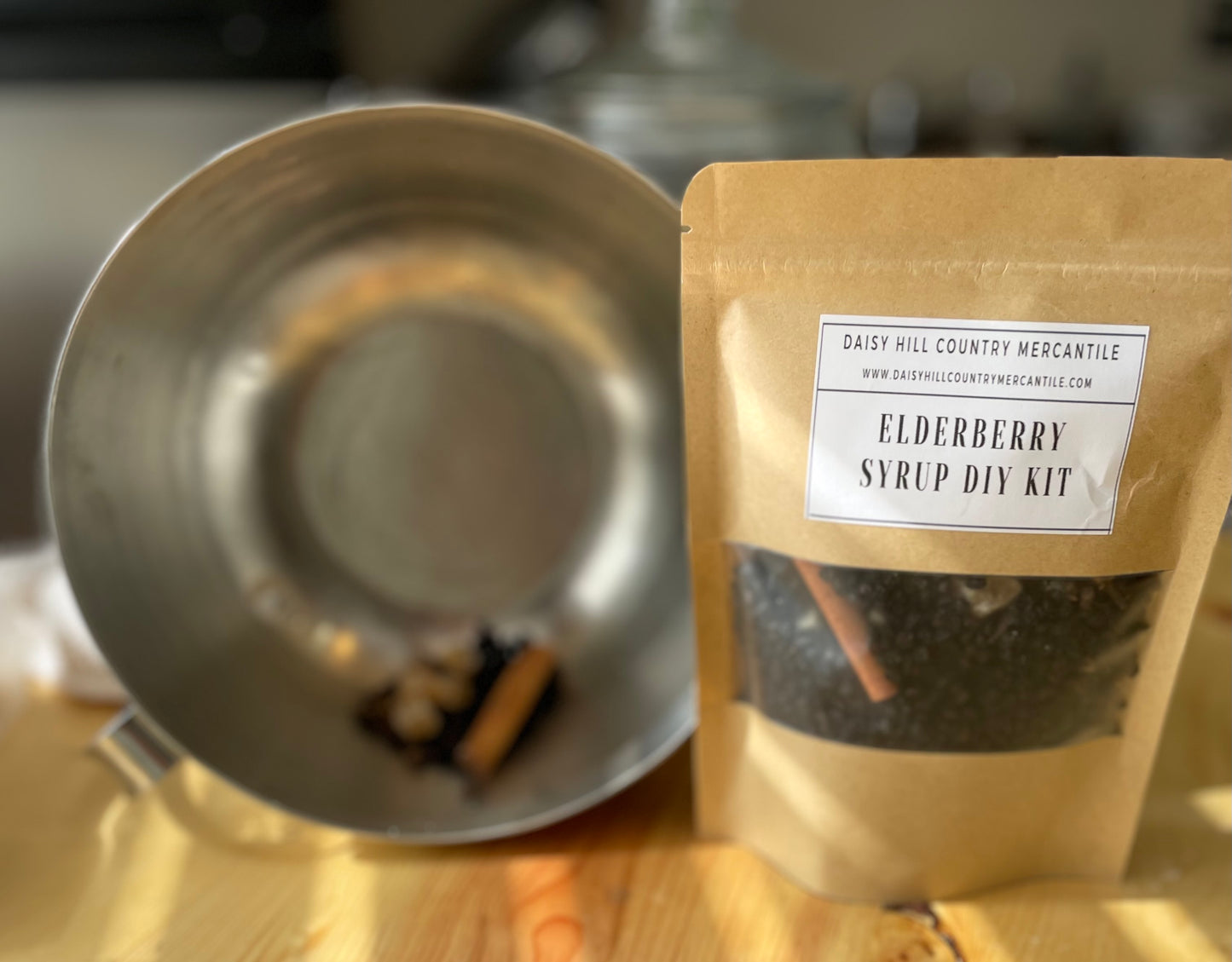 Organic Elderberry Syrup Kit ~ Dried Herbs ~ Earthly Elderberry ~ DIY Elderberry Syrup