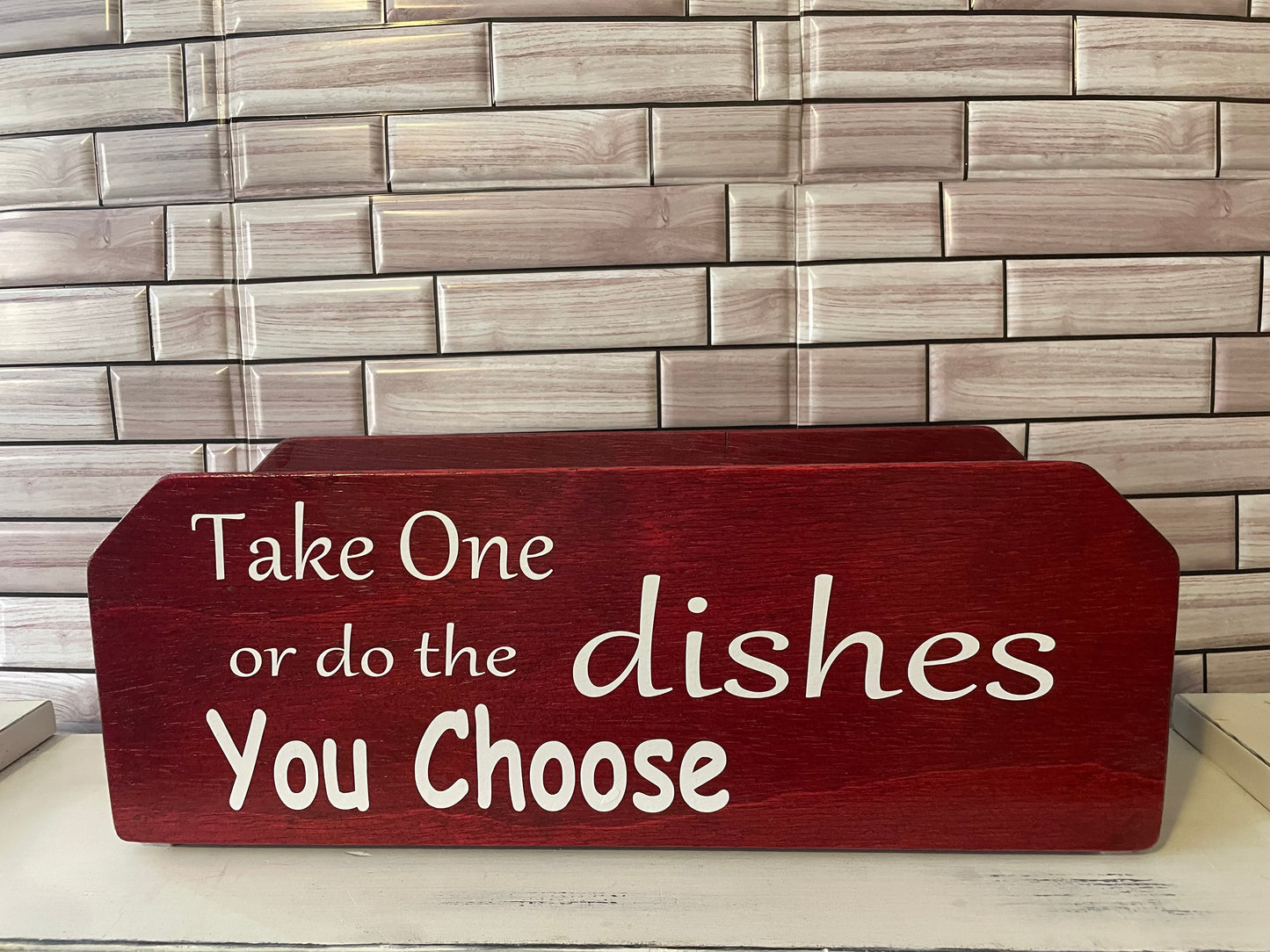 Kitchen Paper Plate Holder - Wood Kitchen Organizer