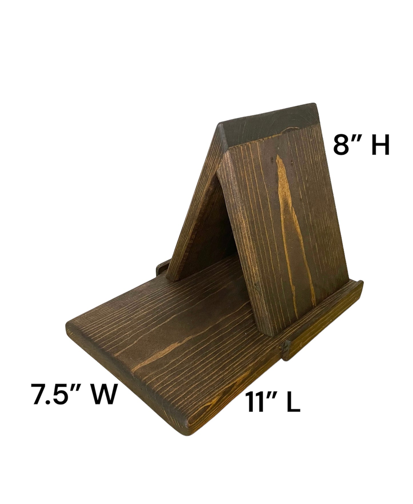 Wood Triangle Book Rest, Book Place Holder, Book Holder, Book Stand, iPad Stand, E-Reader Stand