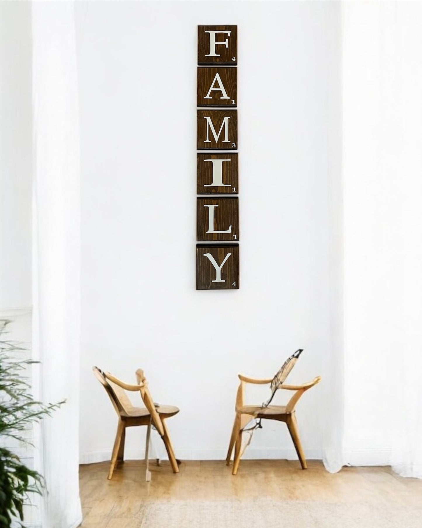 Scrabble Tile Wall Art 5.5" x 5.5" Letters ~ Family Tree ~ This is Us~ Family Scrabble Letters