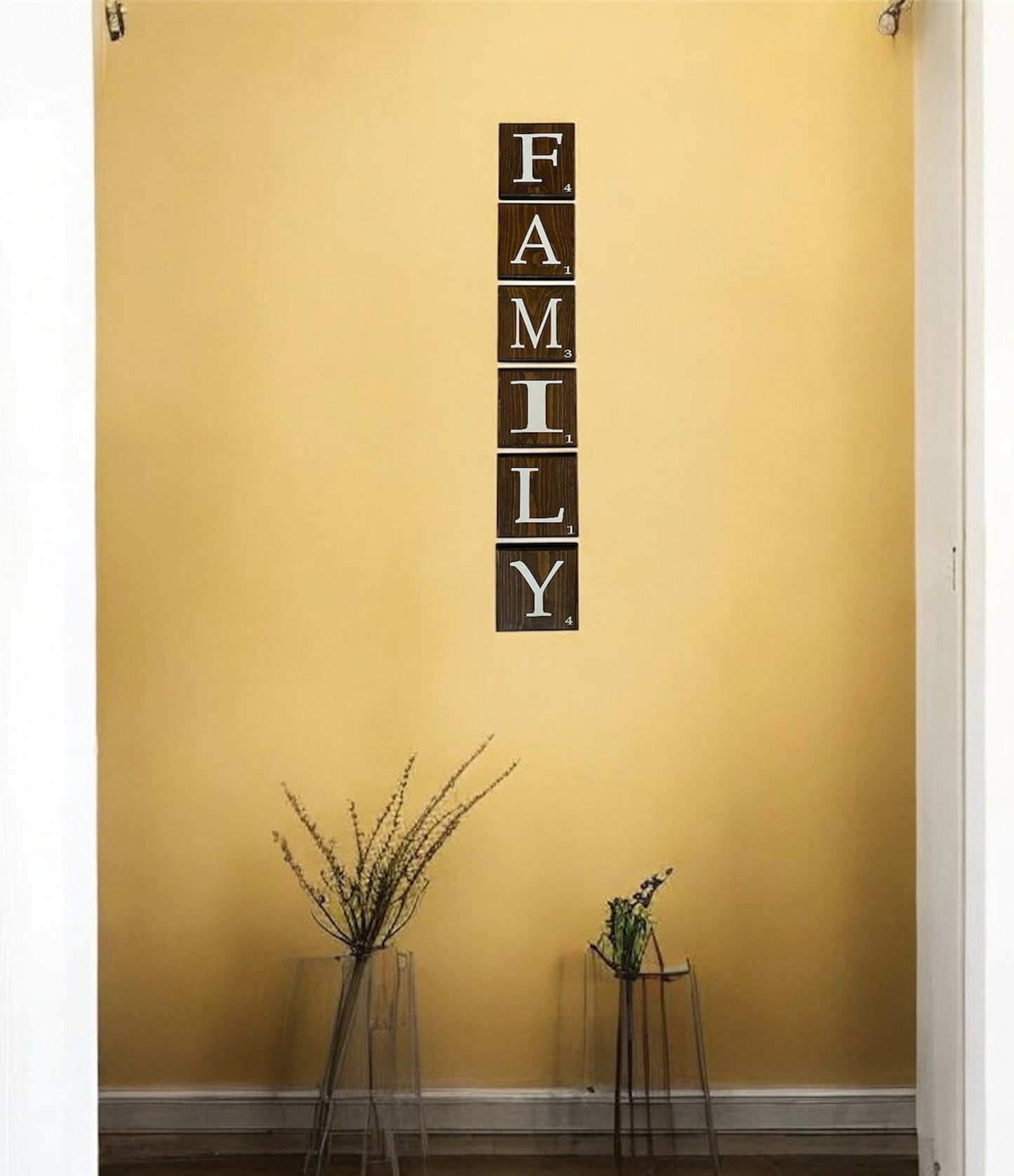 Scrabble Tile Wall Art 5.5" x 5.5" Letters ~ Family Tree ~ This is Us~ Family Scrabble Letters