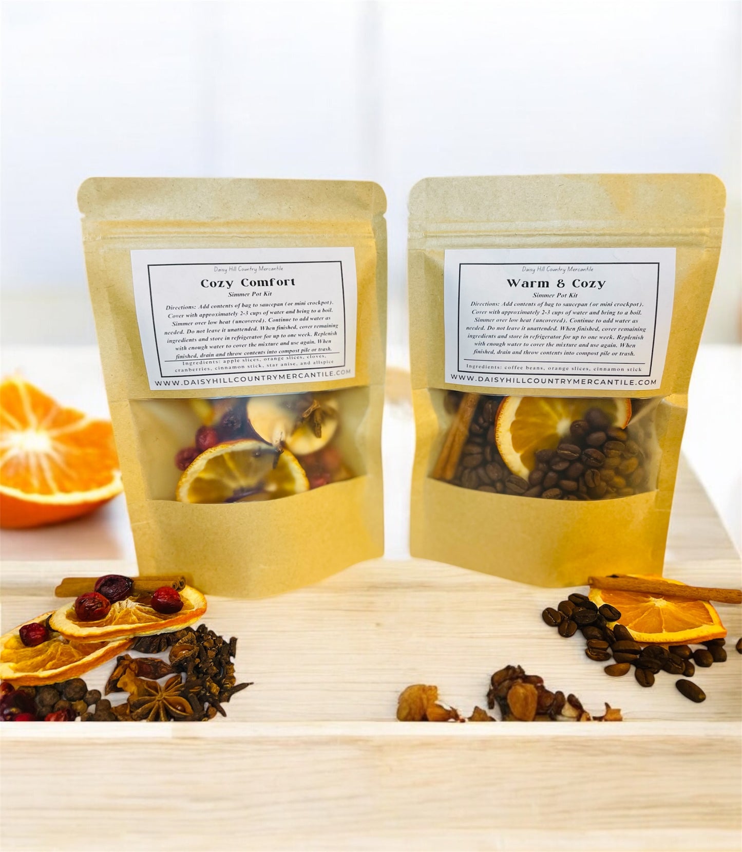 Holiday Simmer Pot Kit - Coffee Pot kit - Stovetop Potpourri – Teacher, Realtor, Client Gift -Bridal Shower Favors Gifts - Room Freshener