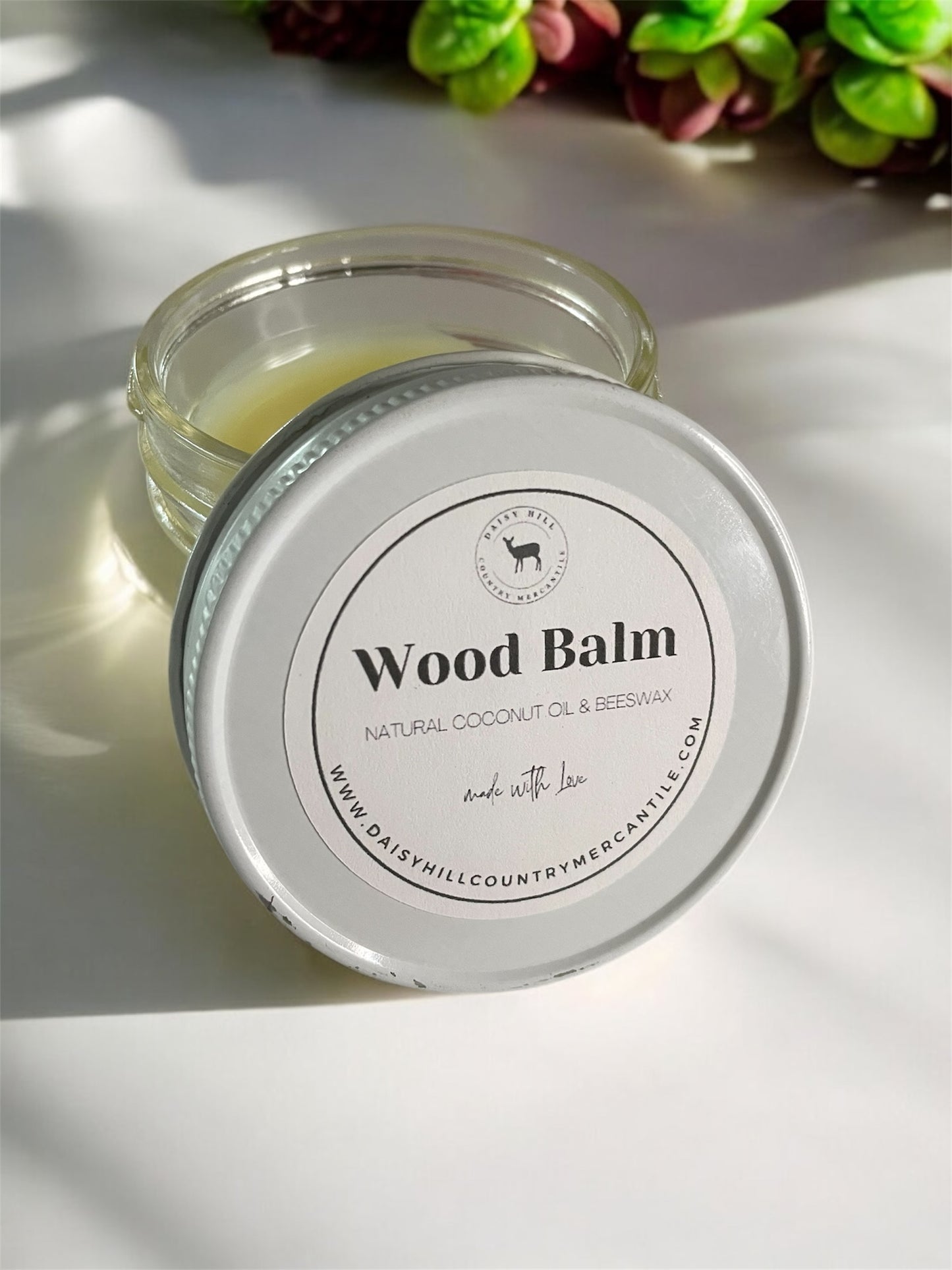 Natural Wood Balm ~ Beeswax Balm ~Wood Utensils ~ Cutting Board~ Butcher Block ~ Furniture Polish ~ Wood Conditioner ~ 4 oz Jar