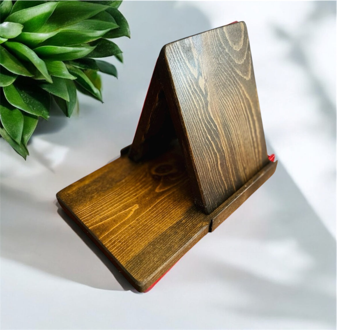 Wood Triangle Book Rest, Book Holder, Book Stand, iPad Stand, E-Reader Stand