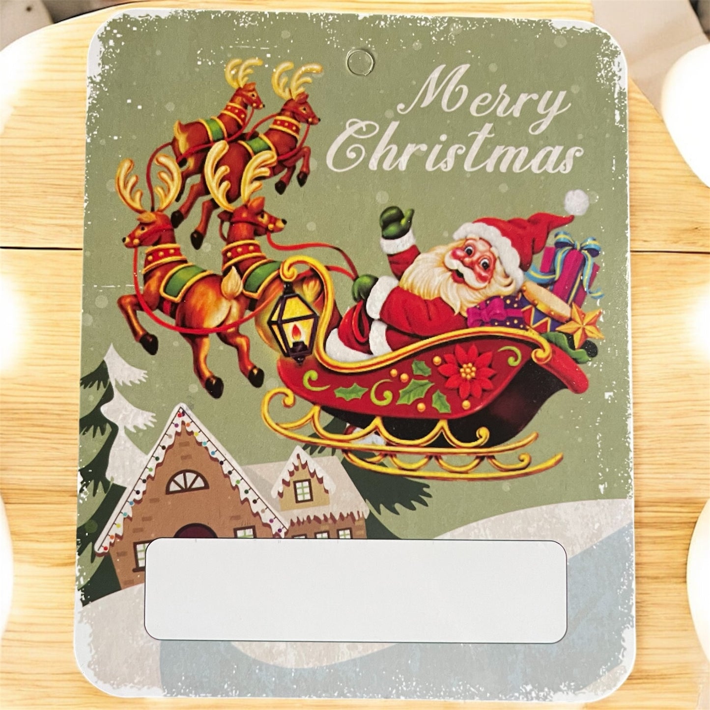 Vintage Christmas Money Holder: Santa, Snowman Gift Card Ornament