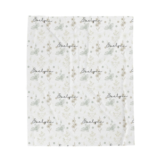 Personalized Velveteen Plush Blanket - Cozy Throw for Any Occasion, Gift for Birthdays, Weddings, Home Decor, Comfort Accessory