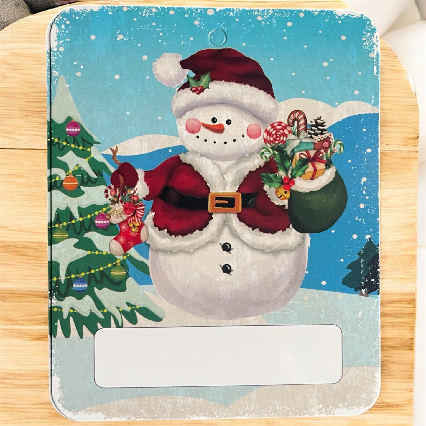 Vintage Christmas Money Holder: Santa, Snowman Gift Card Ornament