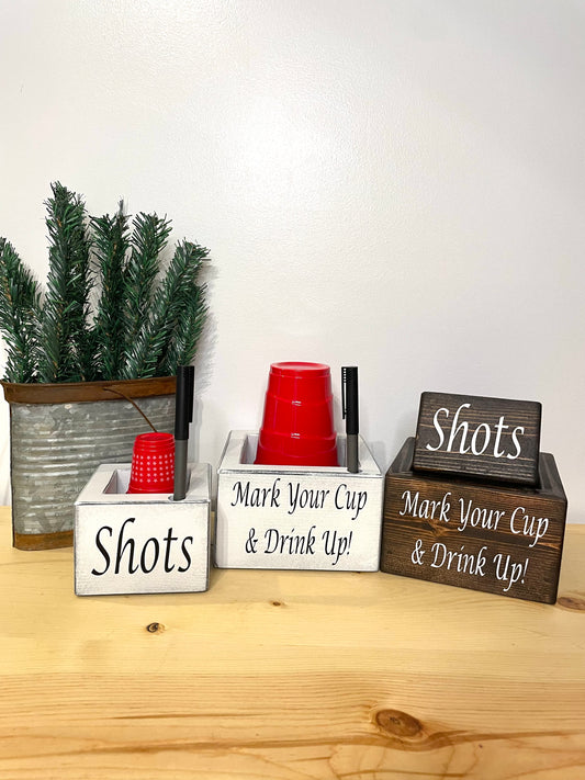 DIY Stackable Combo or Single Blank Cup Holder, Marker Holder, Barware, Wooden Cup holder, Cup Holder, Farmhouse Cup Box