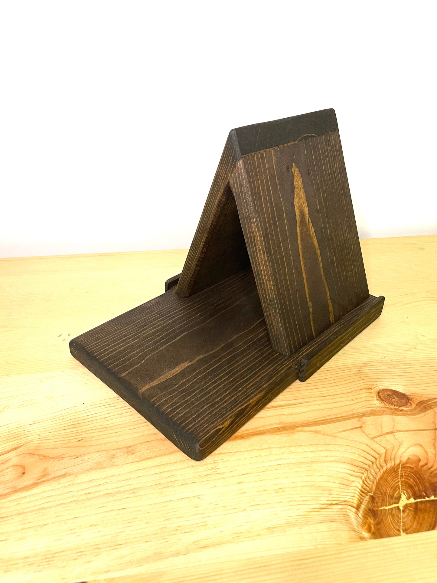 Wood Triangle Book Rest, Book Holder, Book Stand, iPad Stand, E-Reader Stand