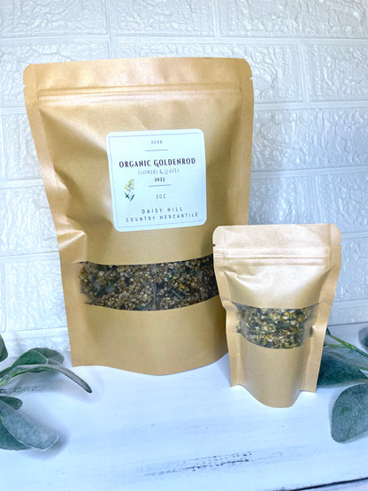 Organic Dried Goldenrod Herb Leaves and Flowers - Teas