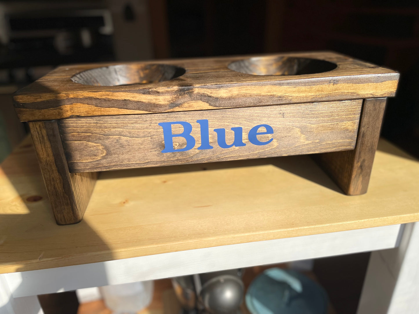 Dog Bowl Stand - Dog Feeder - Dog Bowl- Elevated Dog Bowl - Raised Dog Bowl - Personalized Dog Bowl - Dog