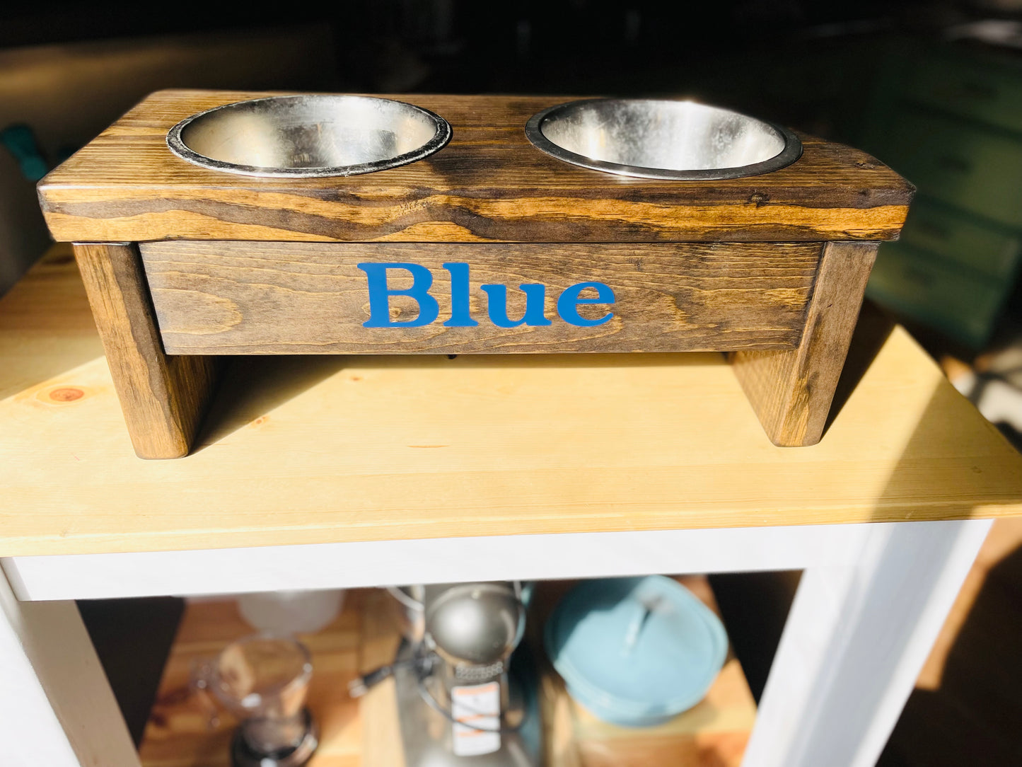 Dog Bowl Stand - Dog Feeder - Dog Bowl- Elevated Dog Bowl - Raised Dog Bowl - Personalized Dog Bowl - Dog