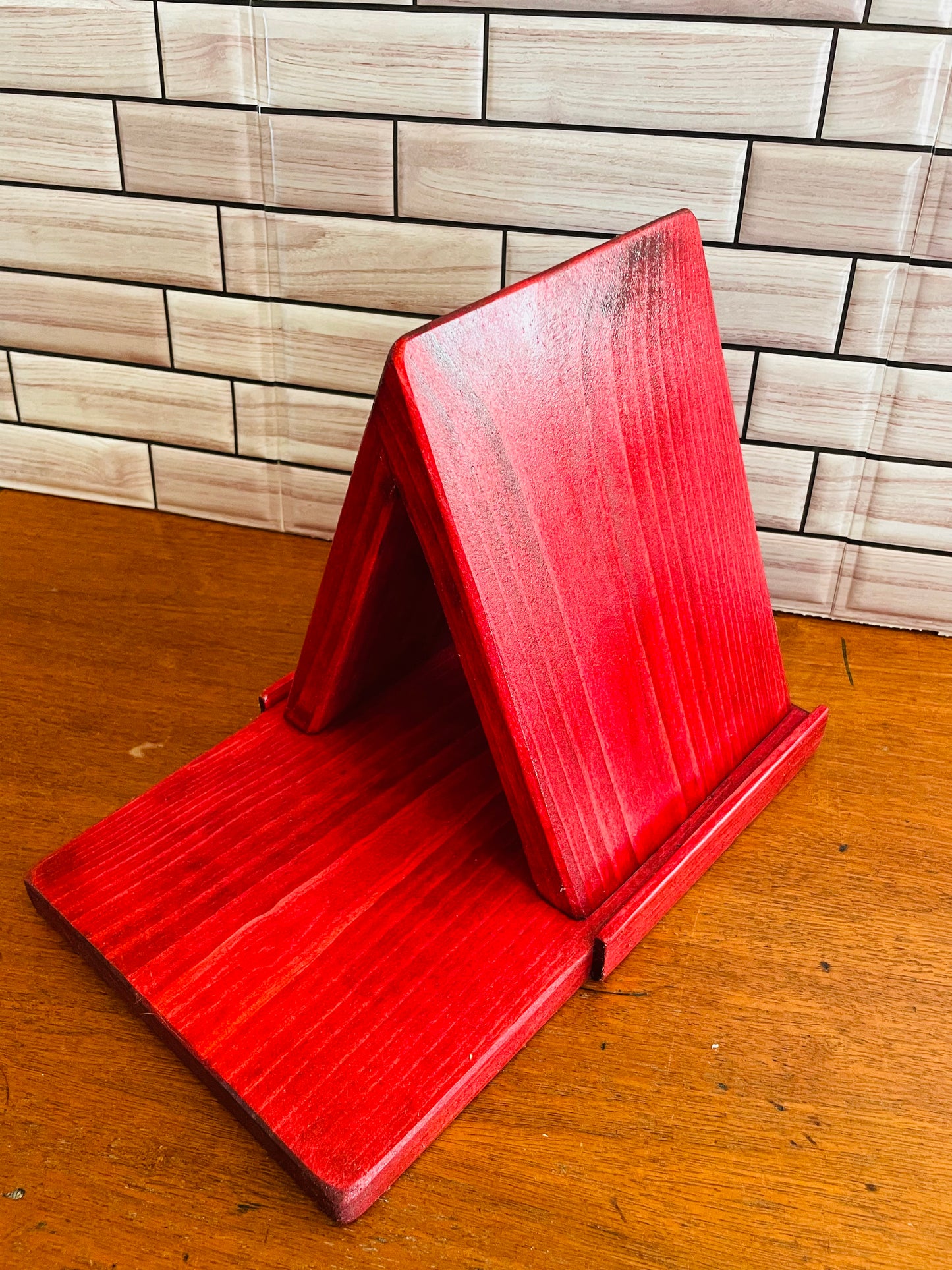 Wood Triangle Book Rest, Book Holder, Book Stand, iPad Stand, E-Reader Stand