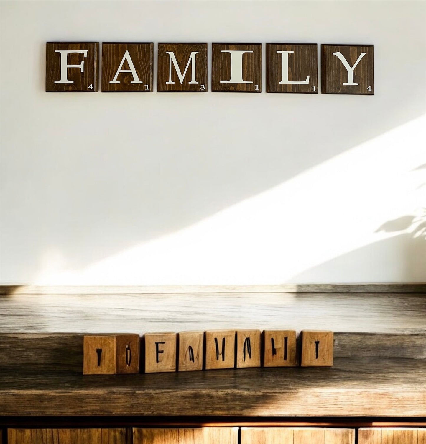 Scrabble Tile Wall Art 5.5" x 5.5" Letters ~ Family Tree ~ This is Us~ Family Scrabble Letters