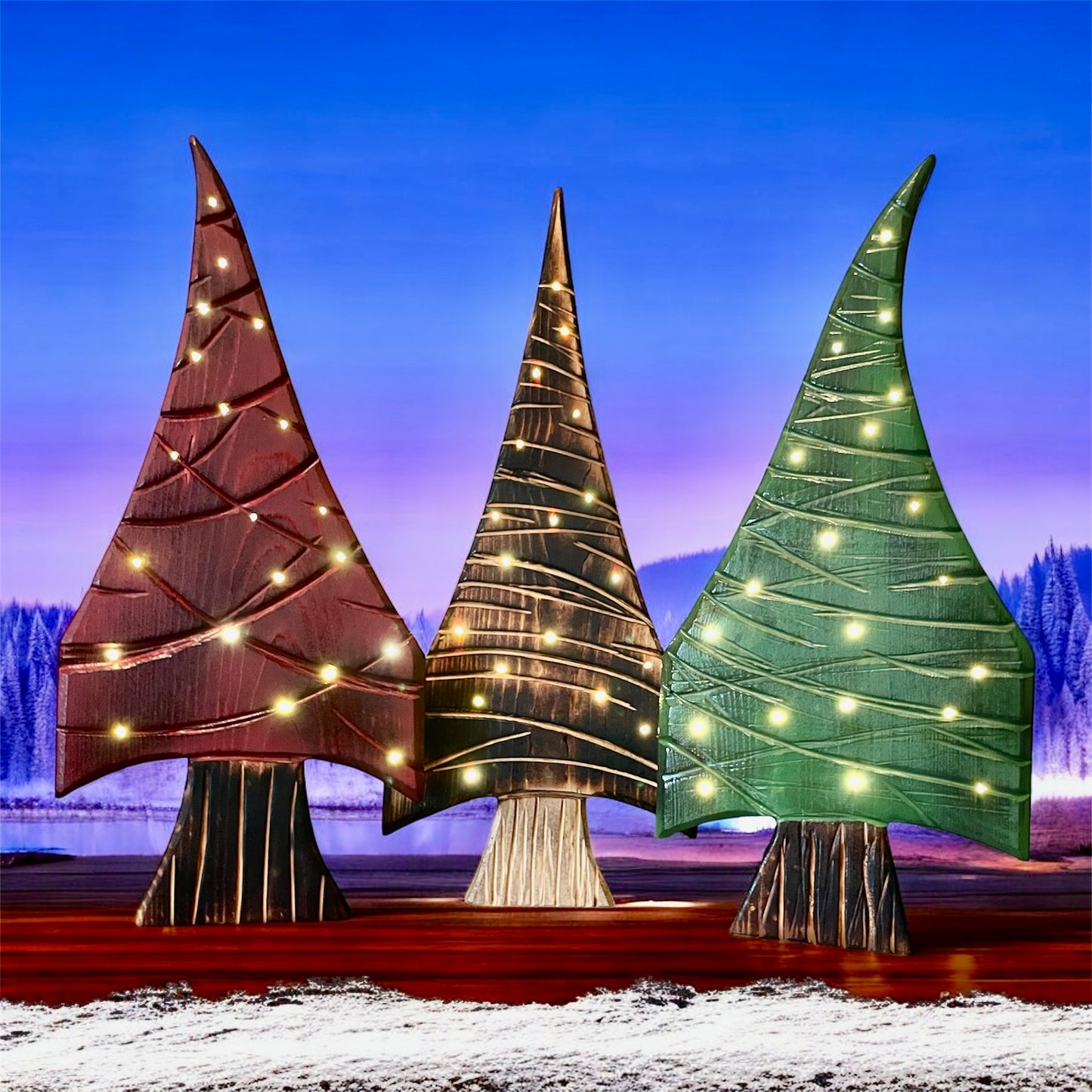 Wooden Tree Home Decor Holiday Tree Trio or Single Year Round Christmas Decor Christmas Home & Living Gift Idea