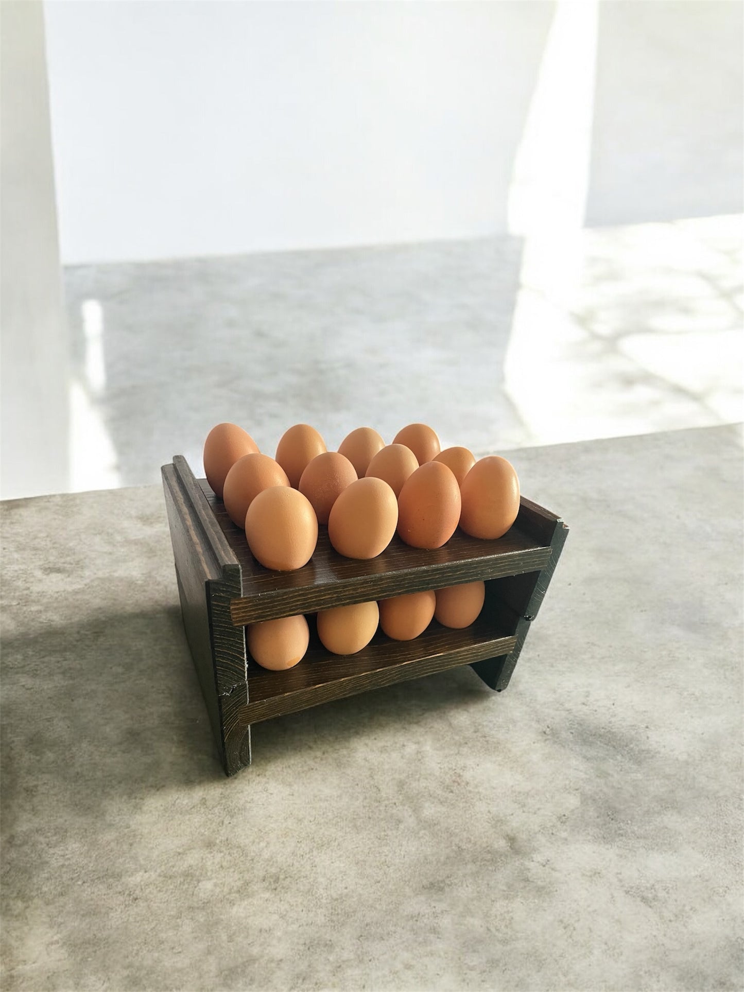 Farmhouse Stackable Wood Egg Holder l Fresh Egg Storage l Wooden Egg Holder l Wooden Egg Rack l Wood Egg Carton l Egg Tray
