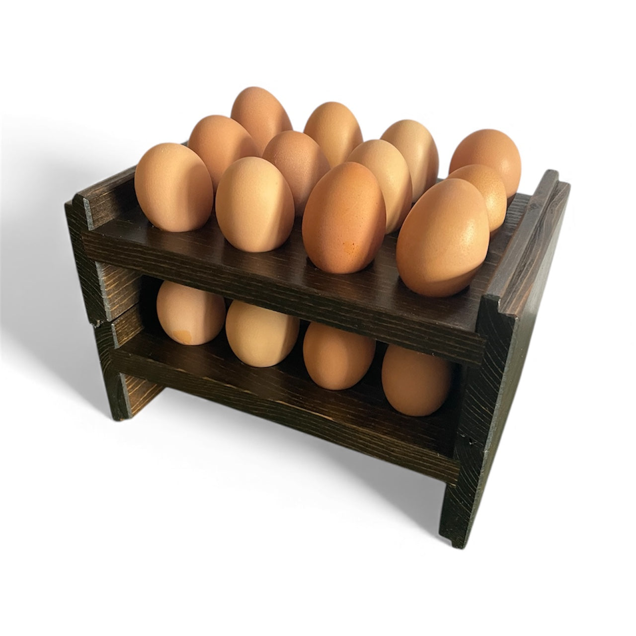 Farmhouse Stackable Wood Egg Holder l Fresh Egg Storage l Wooden Egg Holder l Wooden Egg Rack l Wood Egg Carton l Egg Tray