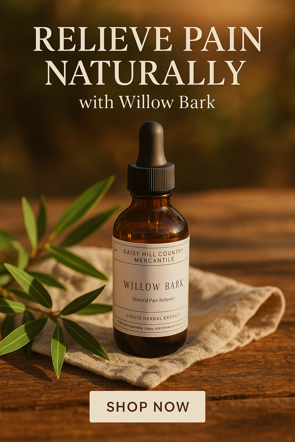 White Willow Bark Tincture, White Willow Bark Extract, Herbal Extract, Herbal Tincture