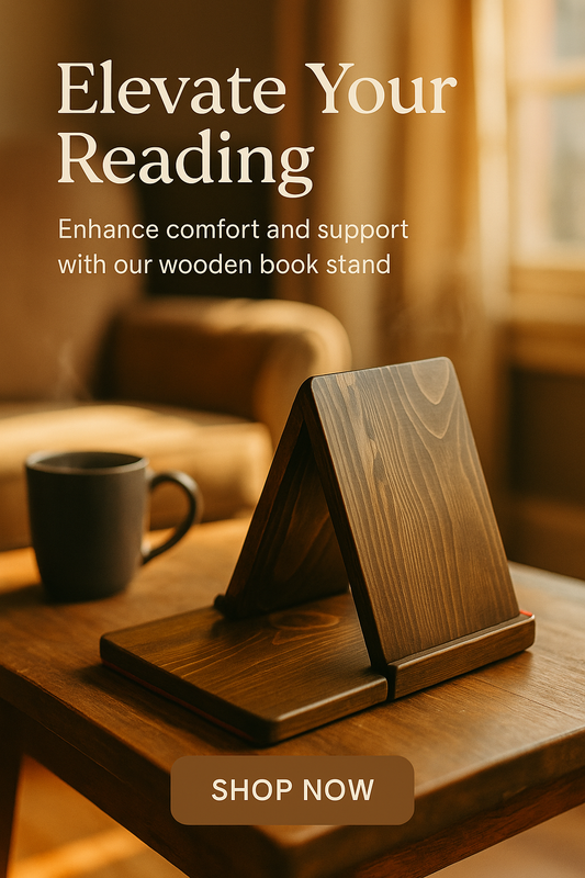 Wood Triangle Book Rest, Book Place Holder, Book Holder, Book Stand, iPad Stand, E-Reader Stand