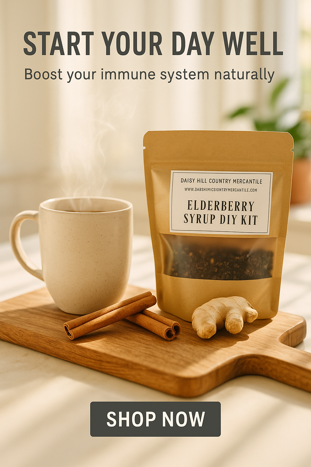 Organic Elderberry Syrup Kit ~ Dried Herbs ~ Earthly Elderberry ~ DIY Elderberry Syrup