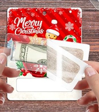 Vintage Christmas Money Holder: Santa, Snowman Gift Card Ornament