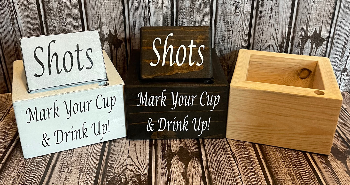 DIY Stackable Combo or Single Blank Cup Holder, Marker Holder, Barware, Wooden Cup holder, Cup Holder, Farmhouse Cup Box