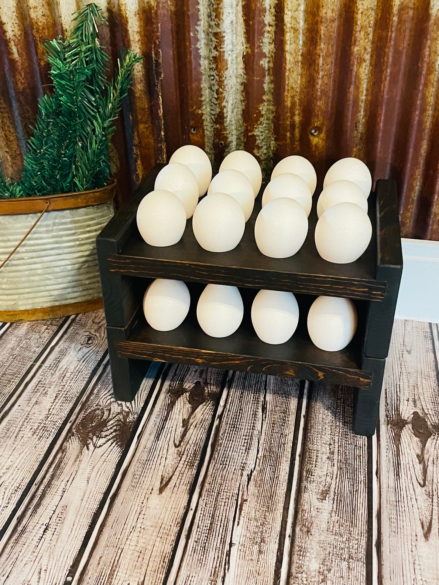 Farmhouse Stackable Wood Egg Holder L Egg Storage L Fresh Egg Storage L  Wooden Egg Holder L Wooden Egg Rack L Wood Egg Carton L Egg Tray 