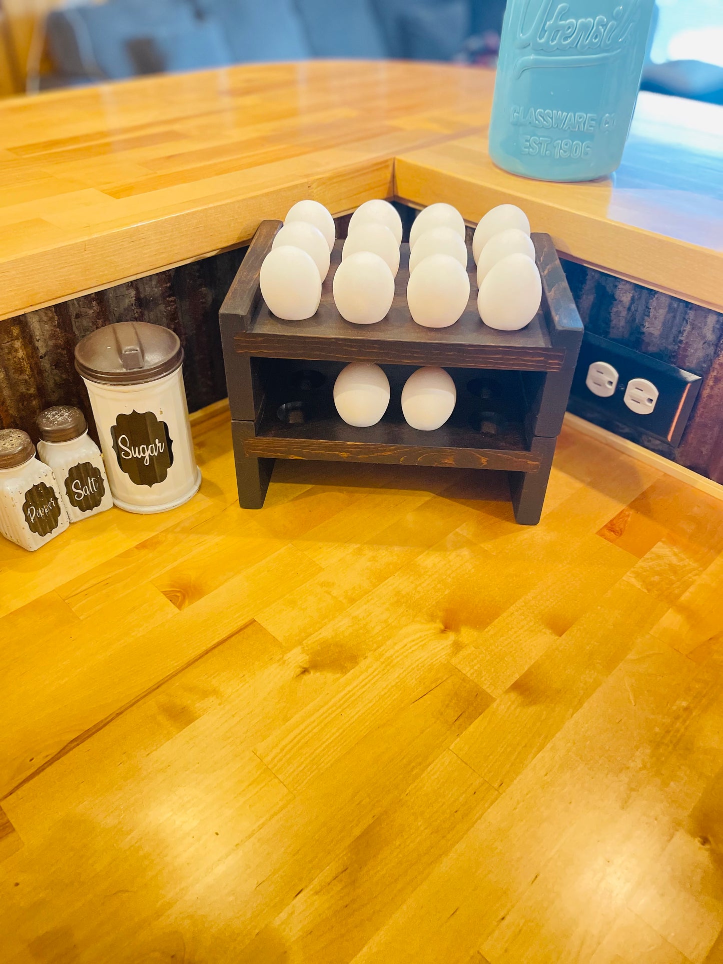 Farmhouse Stackable Wood Egg Holder l Fresh Egg Storage l Wooden Egg Holder l Wooden Egg Rack l Wood Egg Carton l Egg Tray