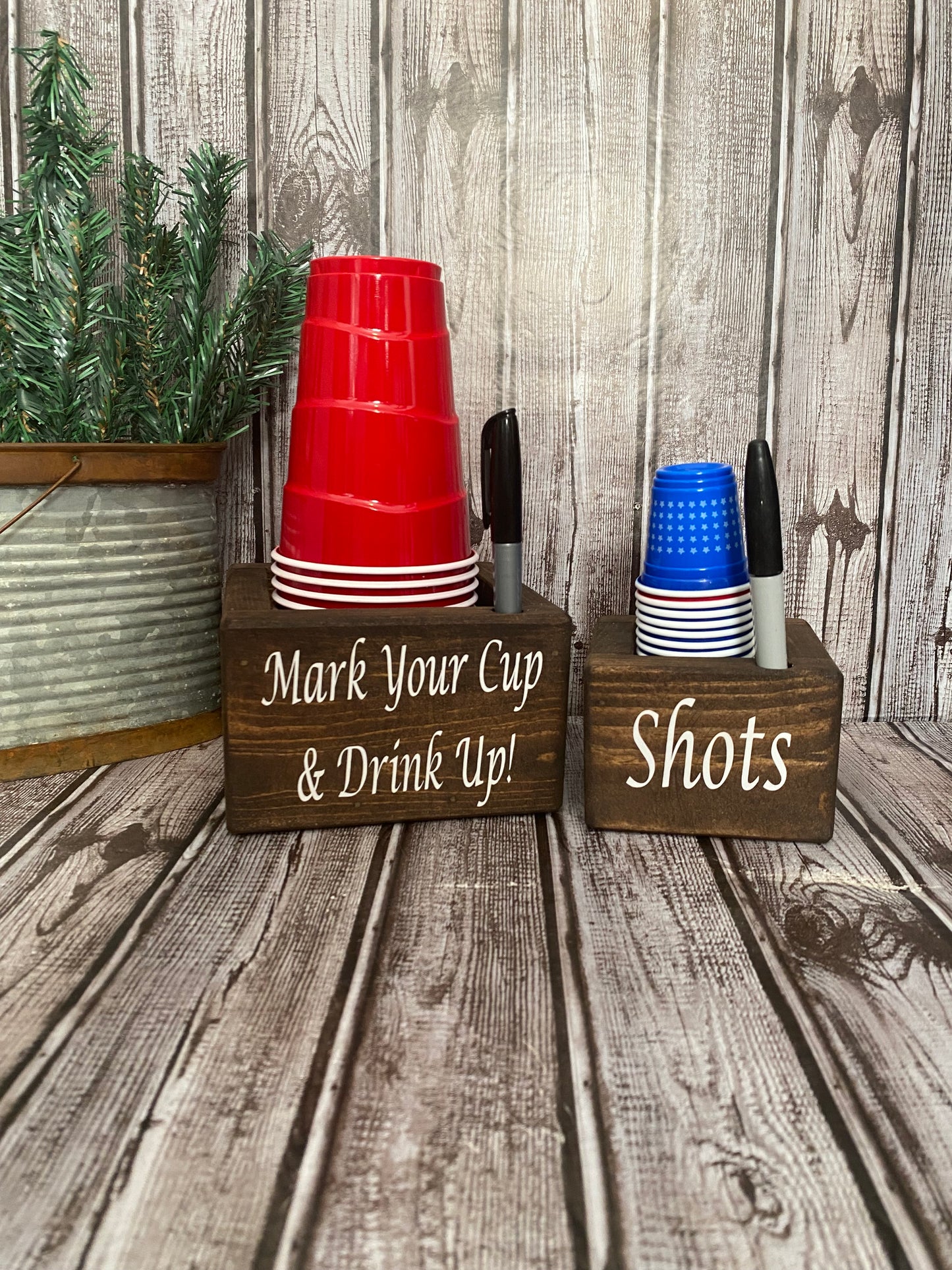 DIY Stackable Combo or Single Blank Cup Holder, Marker Holder, Barware, Wooden Cup holder, Cup Holder, Farmhouse Cup Box