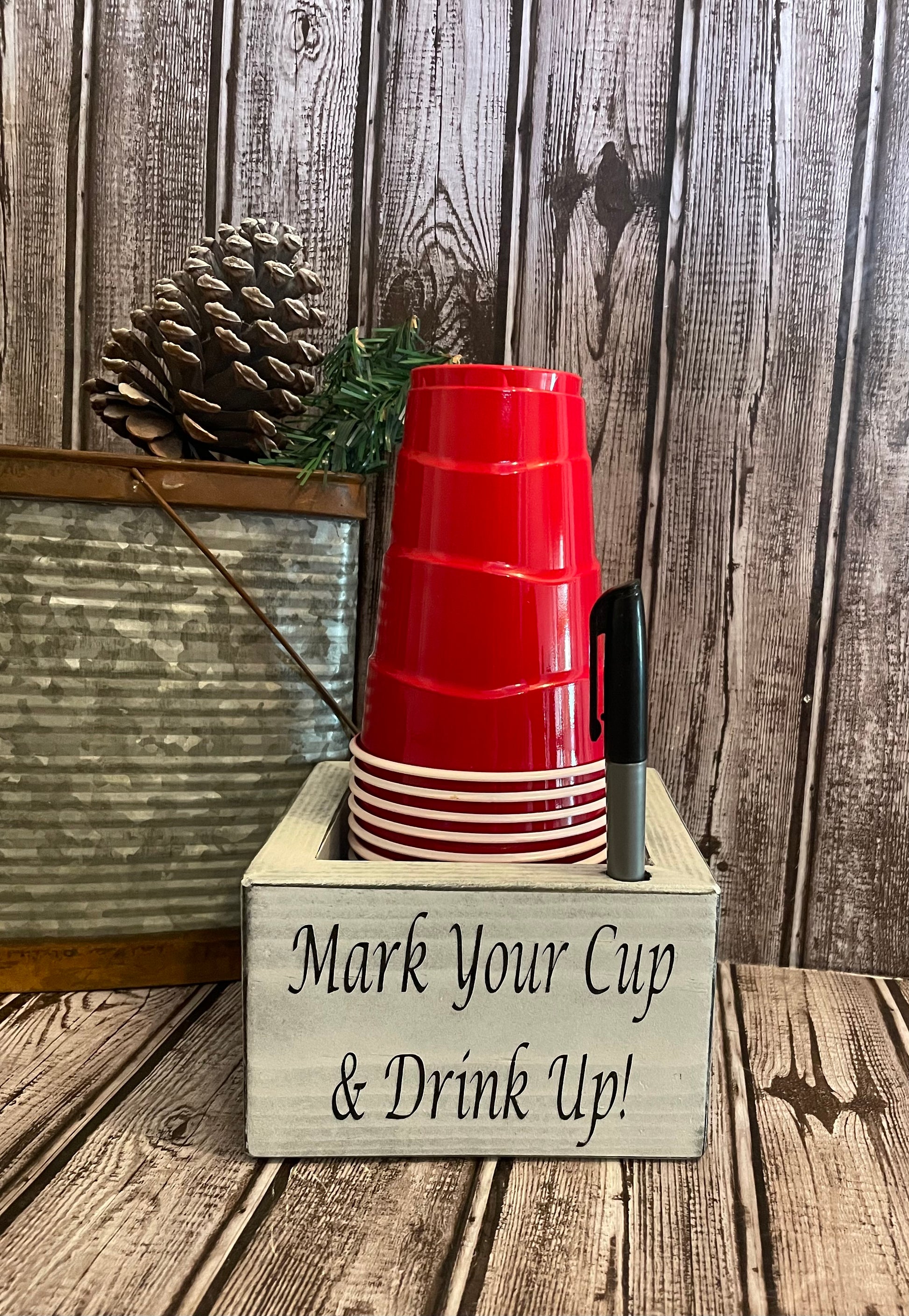 Mark Your Cup and Drink Up Solo Cup Holder Red Solo Cup 